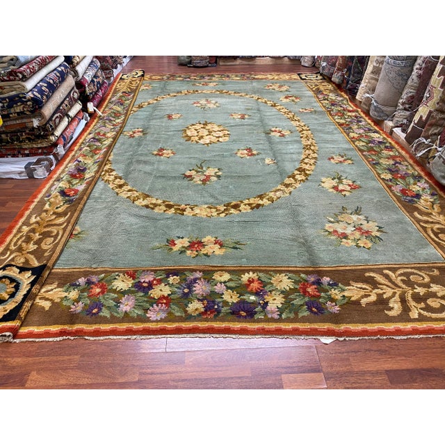 1900 Size European Franch Design Savonnerie Rug. For Sale - Image 10 of 11