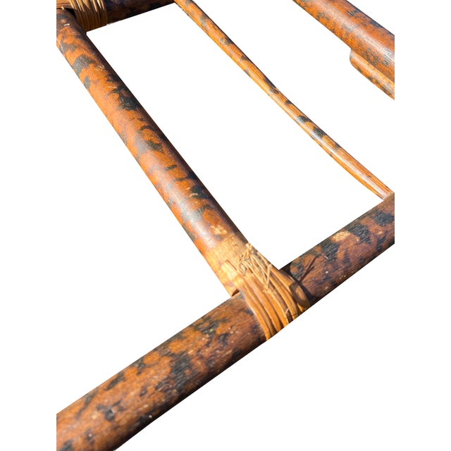 Wood Vintage British Colonial Chinoiserie Style Pagoda Bamboo Desk in Bloomingdale’s Style For Sale - Image 7 of 13