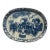 Antique Chinese Export Blue and White Oval Tray For Sale