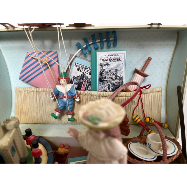 Vintage 1986 Enesco Music Box "Toy Symphony" Treasure Chest of Toys. Original Condition For Sale - Image 13 of 16