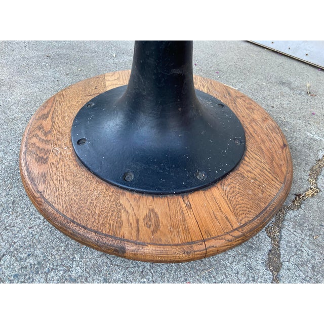 Antique Oak Courtroom Juror Chairs Set of 3 Cast Iron Base Early 1900s For Sale - Image 9 of 18