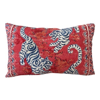 Red Bengal Tiger Lumbar Pillow For Sale