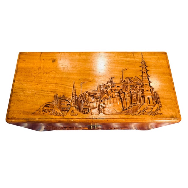 Hand Carved Asian Hope Chest For Sale In Portland, OR - Image 6 of 12