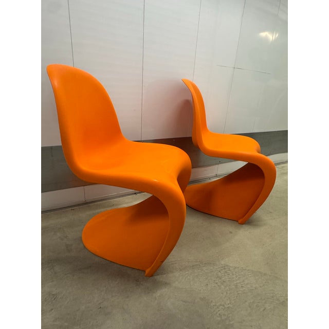 Pumpkin Vintage, Post Modern 1990s Pantonstolen (Vernor Panton) Chair Pair (2) For Sale - Image 8 of 12