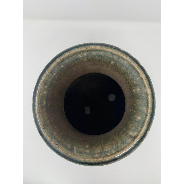 Ceramic Mid Century Textured Ceramic Vase For Sale - Image 7 of 10