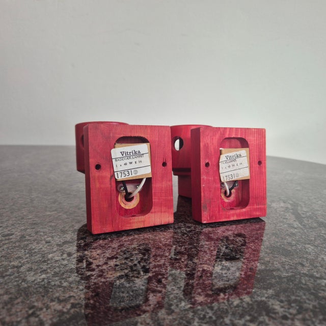 Vintage Wall Lamps in Wood and Opaline Glass from Vitrika, Denmark, 1960s, Set of 2 For Sale - Image 9 of 10