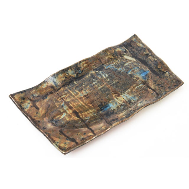 Modern Signed Glazed Ceramic Face Tray or Decorative Object, 2011 For Sale - Image 3 of 10