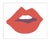 Kiss Me Dark Coral by Angela Chrusciaki Blehm in White Frame, Medium Art Print For Sale