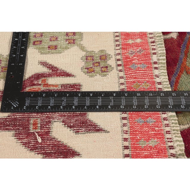 Textile Vintage Turkish Oushak Rug, 05'04 X 11'04 For Sale - Image 7 of 10
