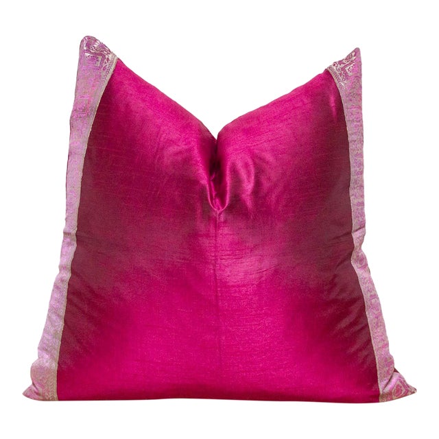 Orchid Festive Silk Euro Pillow Cover For Sale