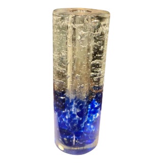 Mid-Century Modern Murano Sommerso Blue Art Glass Vase, Italy, 1960s For Sale