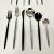 Vintage Contemporary Modern Silver & Black Tone Flatware - 144 Piece Set, 24 Place Settings For Sale - Image 16 of 18