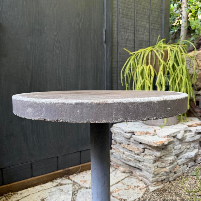Sculpture Materials 20th Century Brutalist Concrete Metal Cafe Table For Sale - Image 7 of 12
