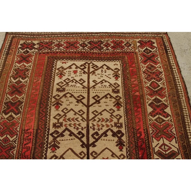 Rug & Kilim Afghan Transitional Red and Beige Wool Kilim Rug For Sale - Image 4 of 5