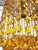 Amber Vintage Amber Glass Beaded Basket Chandelier With Ornate Brass Frame For Sale - Image 8 of 9