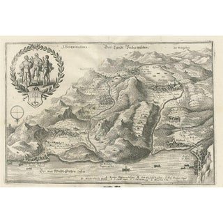 Merian, Illustration of Unterwalden, South of Lake Lucerne in Switzerland, 1654, Print For Sale
