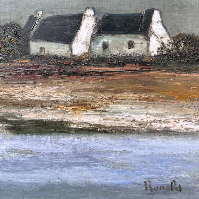 Ronald, Cabins of French Brittany, 20th Century, Oil Painting on Canvas, Framed For Sale - Image 12 of 18