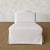 Kosa Armless Chair Slip Covered in 100% pure Belgian Linen 30″ w x 31.5″ d x 31.5″h Fabric: 100% Belgian Linen Color:...