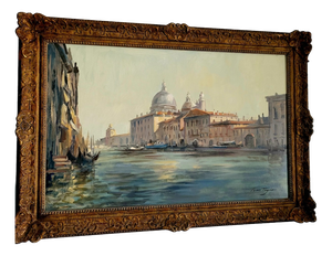 Ivan Taylor, Most Holy Redeemer Venice, 1990s, Oil Painting on Canvas, Framed
