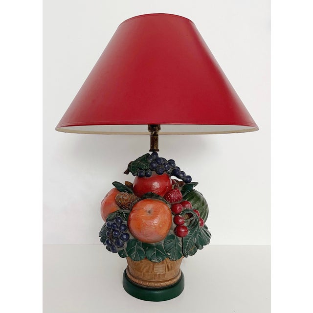 Vintage Fruit Basket Table Lamp Chairish