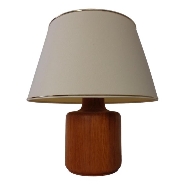Vintage Teak Table Lamp from Kirk, Denmark, 1960s For Sale