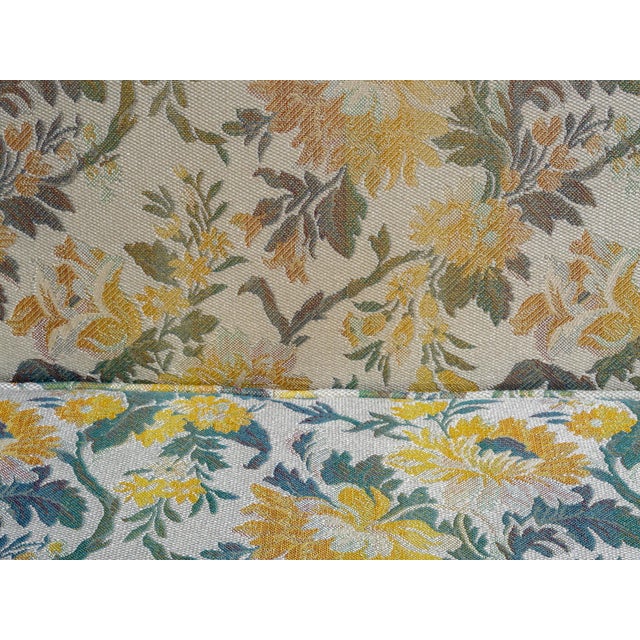 Textile 1970s Mid Century Modern Floral Upholstered Pattern Sofa Couch For Sale - Image 7 of 11