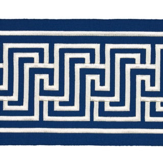 Sample - Schumacher Labyrinth Tape in Navy For Sale