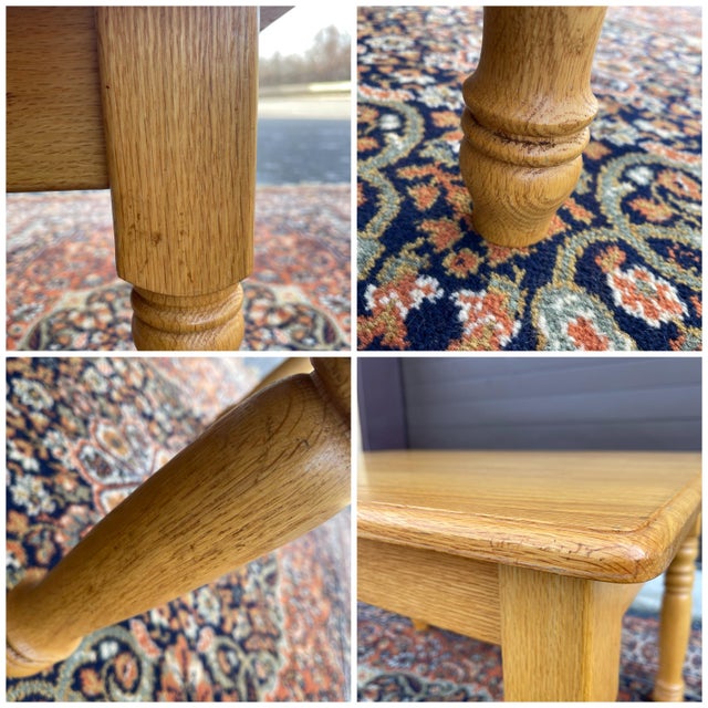 Vintage American Made Traditional Solid Oak Child's Table For Sale - Image 9 of 9