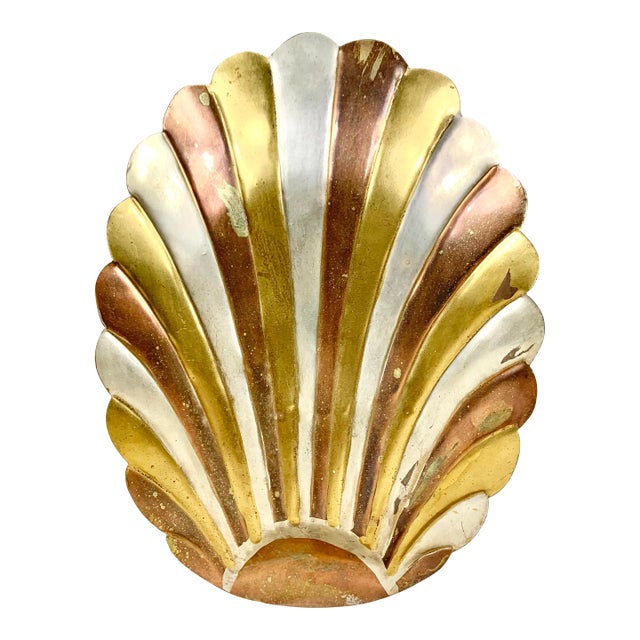 Vintage Mixed Metal Catchall by Raymor For Sale