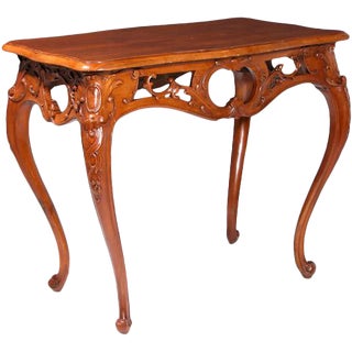 19th Century Italian Walnut Occasional Table For Sale