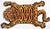 This is a whimsical rug in the shape of Tibetan Tiger. It is called a Persian hunting rug and they are often done with...