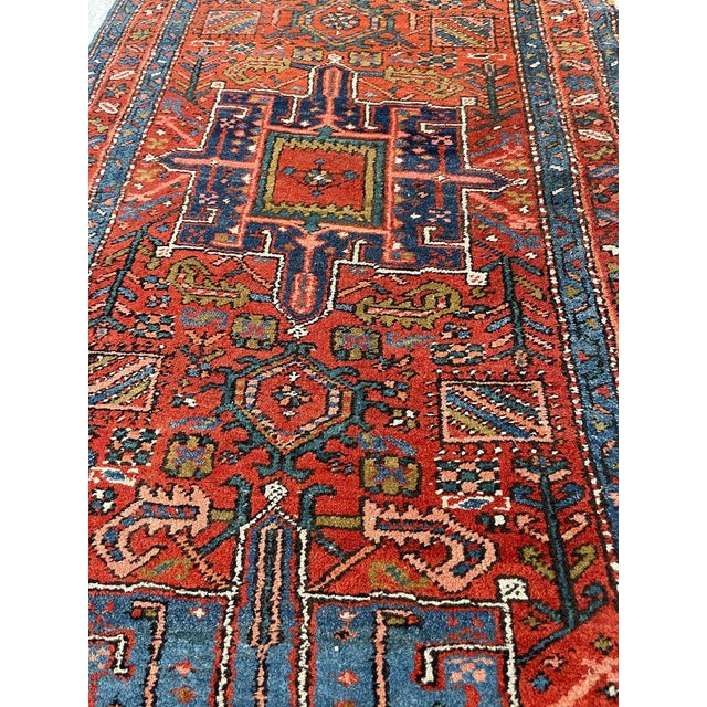 Antique Heriz Tribal Runner in Sunset Hues Rug 3 x 11.6 For Sale - Image 9 of 10