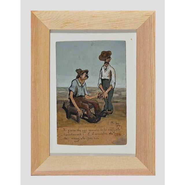 Farmers is an original modern artwork realized in the early 20th Century by the artist Gabriele Galantara. Watercolor and...
