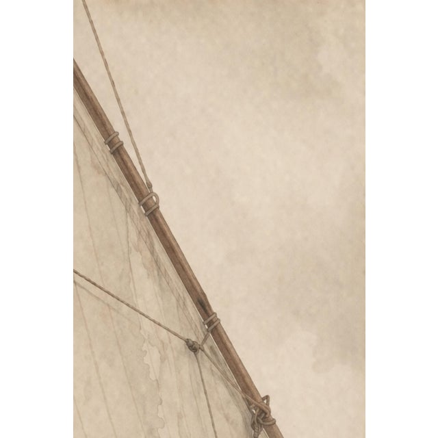 Minimal Coastal Architecture Study, Nautical Rigging Art Print, 24" × 36" For Sale In Buffalo - Image 6 of 9