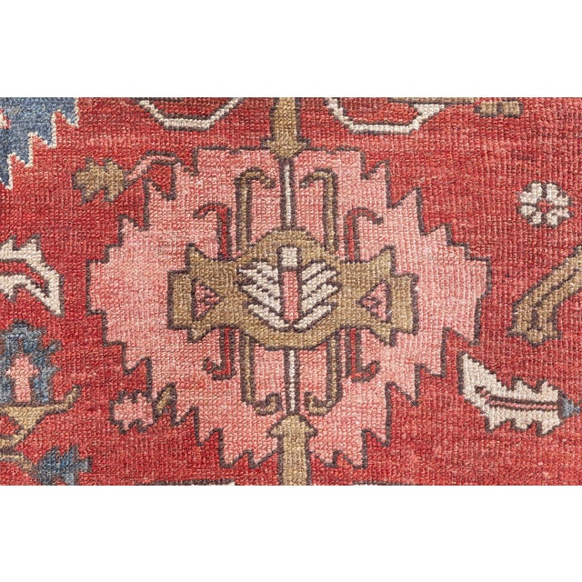 Textile Persian Heriz Rug For Sale - Image 7 of 8