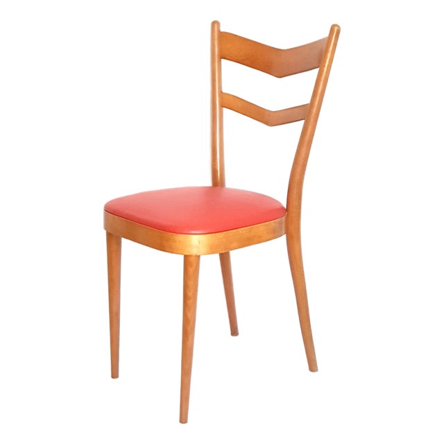 Vintage Italian Beech Chair, 1950 For Sale