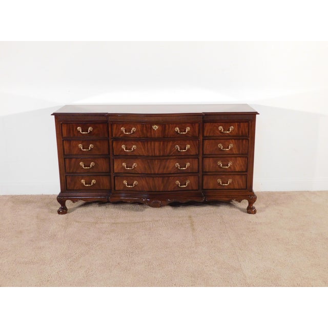 Drexel Flame Mahogany Serpentine Ball & Claw 12-Drawer Chippendale Chest Dresser You are bidding on a Drexel Flame...