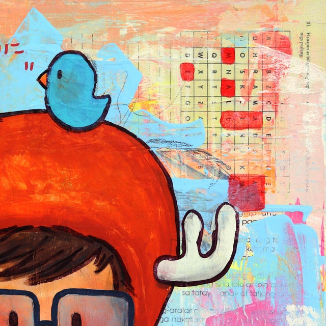 Figurative The One With the Chippy - Colorful Whimsical Mixed Media Figurative Original Artwork by Melanie Tiongson For Sale - Image 3 of 9