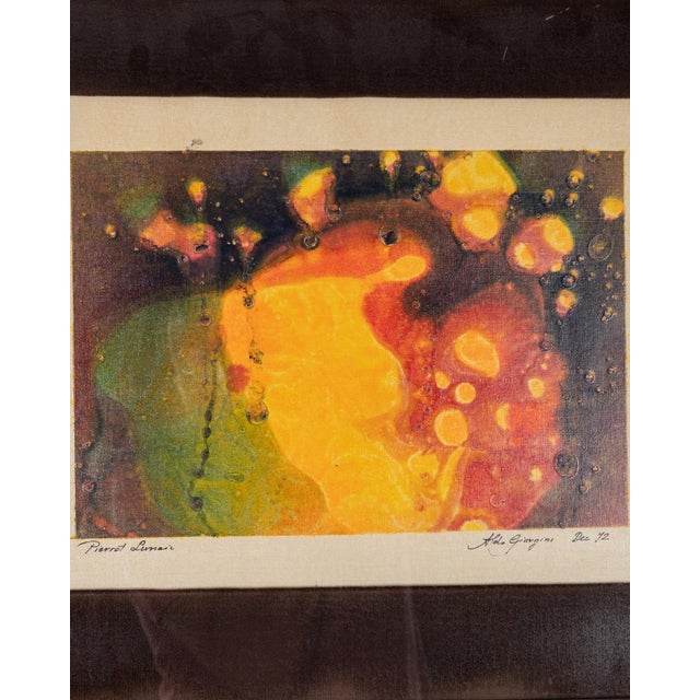 Oil painting on canvas produced by the artist Aldo Giorgini in December 1972 entitled "Pierrot Lunair". Frame dimensions...