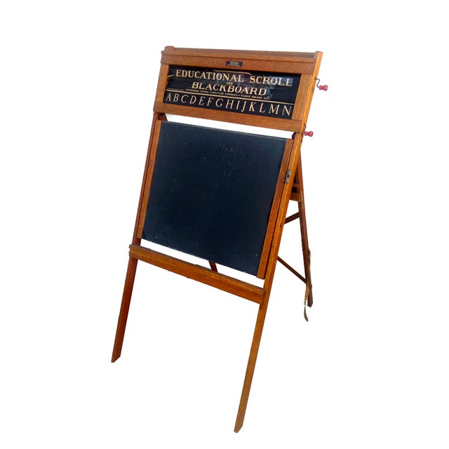 1930s Lithoplate Chalkboard Art Desk