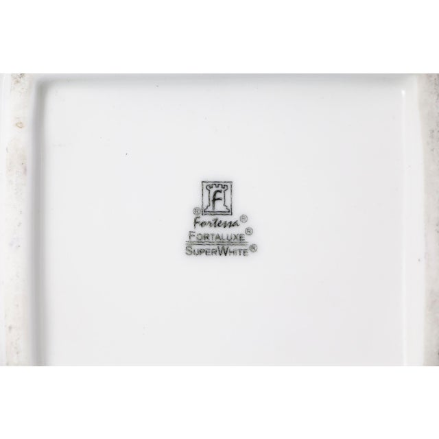 Mid 20th Century Modern Waldorf Astoria Fortessa Fortaluxe Superwhite Square Dip Dish For Sale - Image 6 of 6