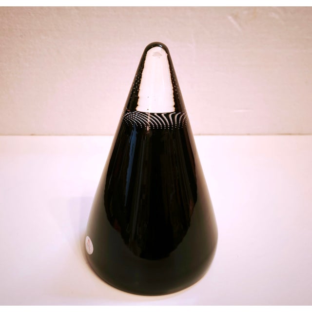 Vintage Art Glass Vase and Cone Sculpture by Pavel Havelka for Princ Art Glass, 1990s, Set of 2 For Sale - Image 17 of 18