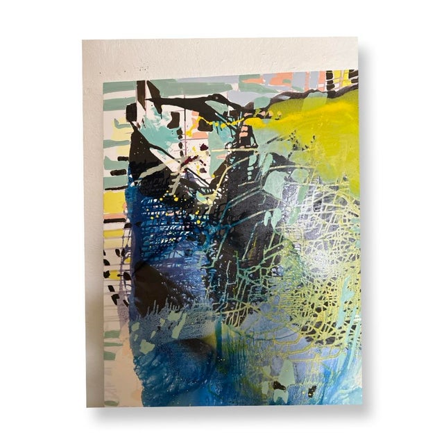 Vintage Jackie Saccoccio Square Portrait (Spring) 2015 Oil and Mica on Linen For Sale - Image 4 of 12
