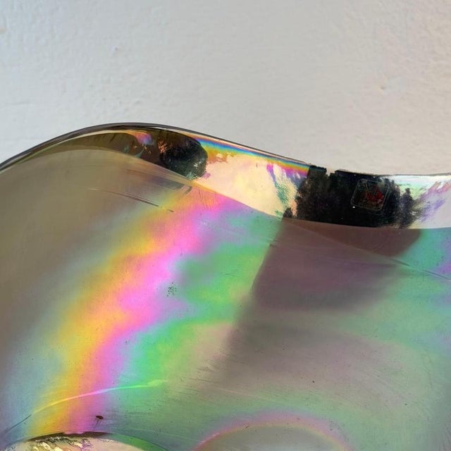 Silver Sculptural Murano Glass Centerpiece with Gold Leaf from Yalos Murano, 2008 For Sale - Image 8 of 14