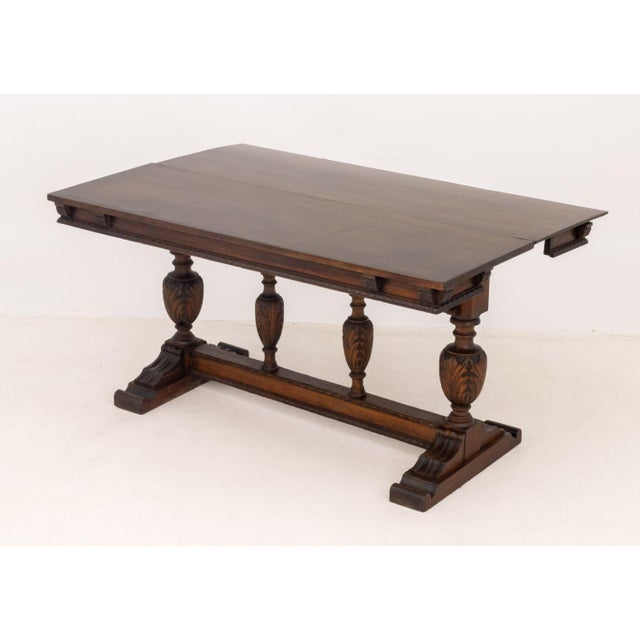 Early 20th Century Jacobean Style Oak Refectory Table For Sale - Image 5 of 9