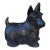 Cement Scottish Terrier Dog Statue Vintage Scotty Vintage Sculpture Black Heavy For Sale