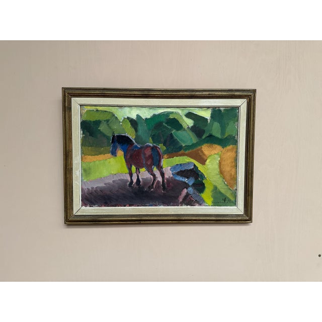 Harald Fredriksson, Häst II, 1950s, Oil Painting on Canvas, Framed For Sale - Image 12 of 18