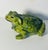 Beautiful naturalistic 18” Large French polychrome majolica frog sculpture.