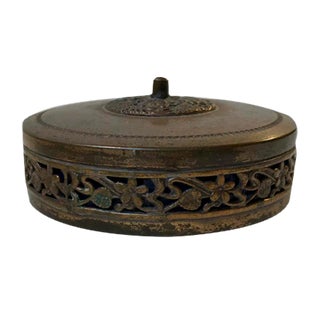 Antique Scandinavian Trinket Box in Bronze and Brass, 1920s For Sale