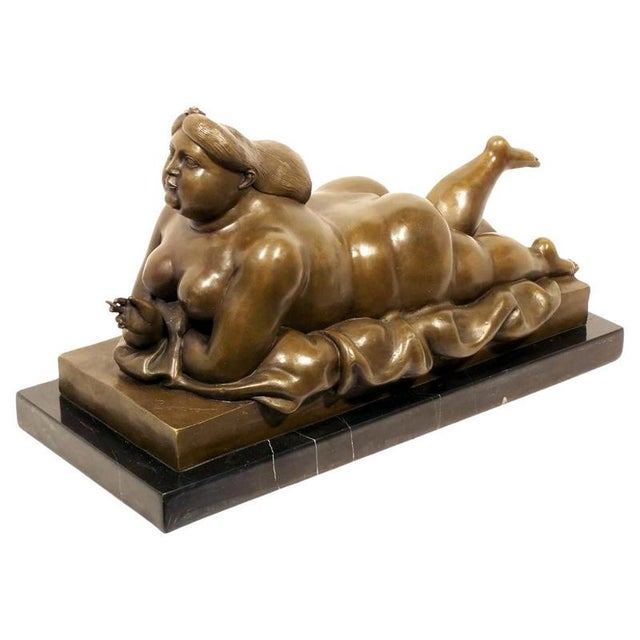 Nude Woman Smoking a Cigarette Sculpture, Bronze For Sale - Image 9 of 9
